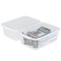 Guankan 16 Qt Plastic Storage Bin with Lid, Clear Latching Box Pack of 2