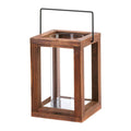Zingz & Thingz Wooden Candle Lanterns, Decorative Light Home Decor, 9 Tall, Rustic Garden