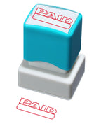 Wafjamf Paid Stamp-Self Inking Rubber Stamp Office Stamp Message Stamp Red Ink-Medium