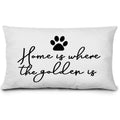Keuspi Golden Retriever Pillow Cover Golden Retriever Gifts For Women Home Is Where The Golden Dog Decor Throw Pillow Cover 12X2