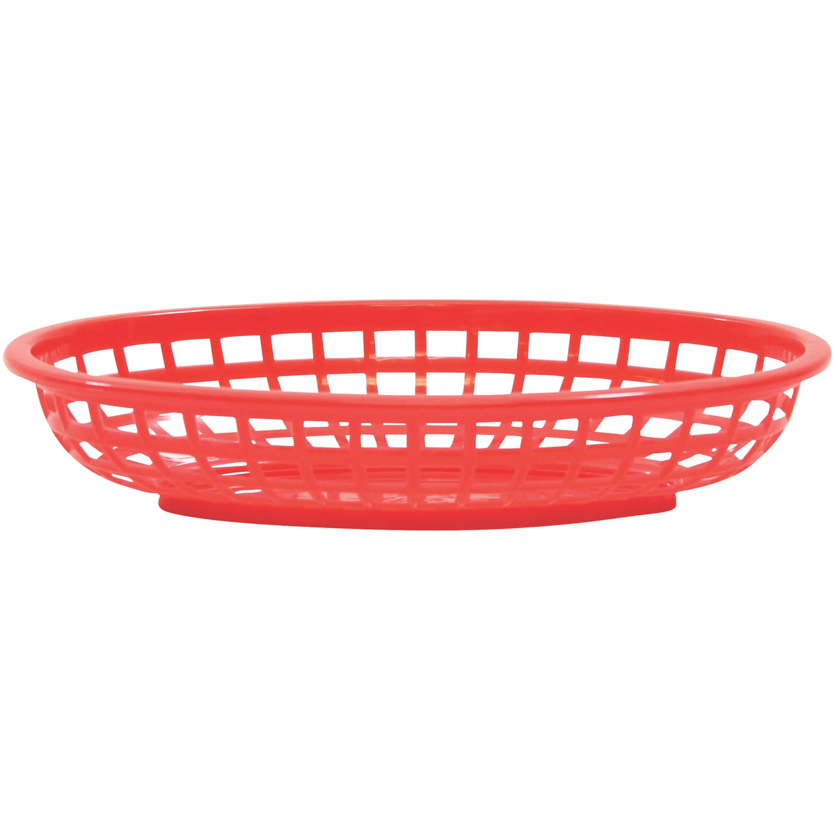 TableCraft 1074R Red 9-3/8 x 6 Oval Basket - Dozen