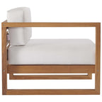 Modway Eei-4124-Nat-Whi Upland Patio Teak Wood Left-Arm Chair, Natural White
