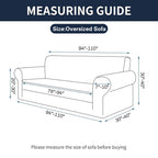 2025 New Stretch Oversized Sofa Slipcovers Couch Sofa Cover For 4 Seater Furniture Protector Covers With Elastic Bottom Jacquard Fabric Small Checks For Pets, Kids - Tan