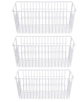SANNO Freezer Baskets Wire Storage Baskets Closet Storage Baskets Bins Refrigerator Storage Containers for Home Office, Bathroom
