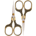 Mini Scissors Stainless Blade Metal Handle 2 Pack Office School Classroom Student Teacher Crafting Fabric Sewing Gift Wrapping A
