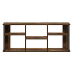 Furinno Classic Stand With Plastic Poles For Tv Up To 65-Inch, Amber Pine/Black
