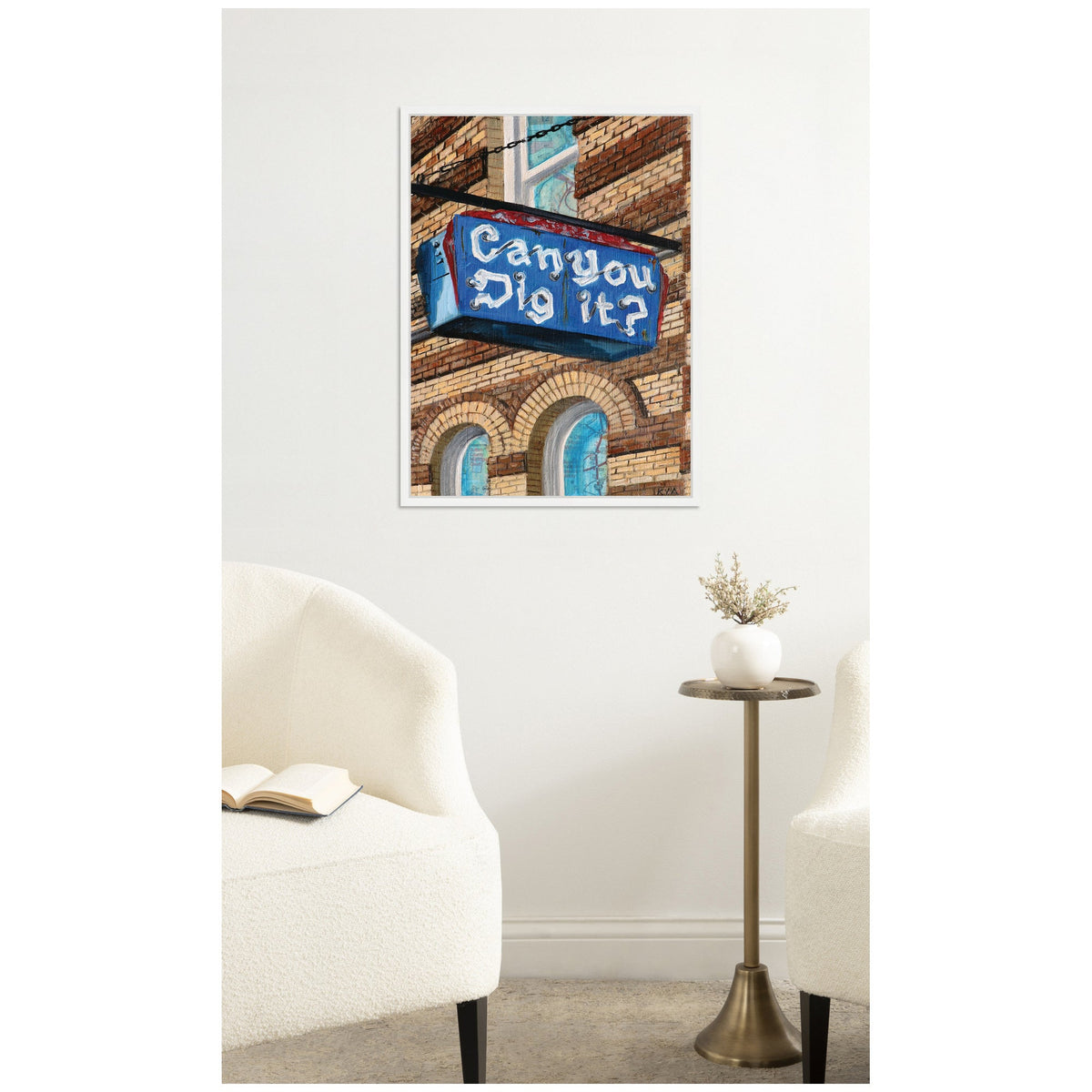 Can You Dig It by Krista V. Allenstein Framed Canvas Wall Art Print