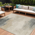 10 X 14 Beige Taupe And Ivory Abstract Washable Indoor Outdoor Area Rug