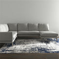 8' X 12' Gray And Ivory Abstract Area Rug