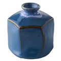 Wazakura Minoyaki Ceramic Small Ikebana Flower Bud Vase Made in Japan, Handpainted Floral Arrangement Pottery Supplies Hexagon S