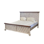 Steve Silver Bear Creek Queen Bed with Rustic Ivory and Honey Finish BC900-QBED