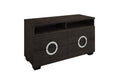 HomeRoots Gray 27 Refined Grey High Gloss TV Entertainment Unit