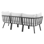 Modway Riverside Outdoor Furniture, 3-Piece Set, Gray White