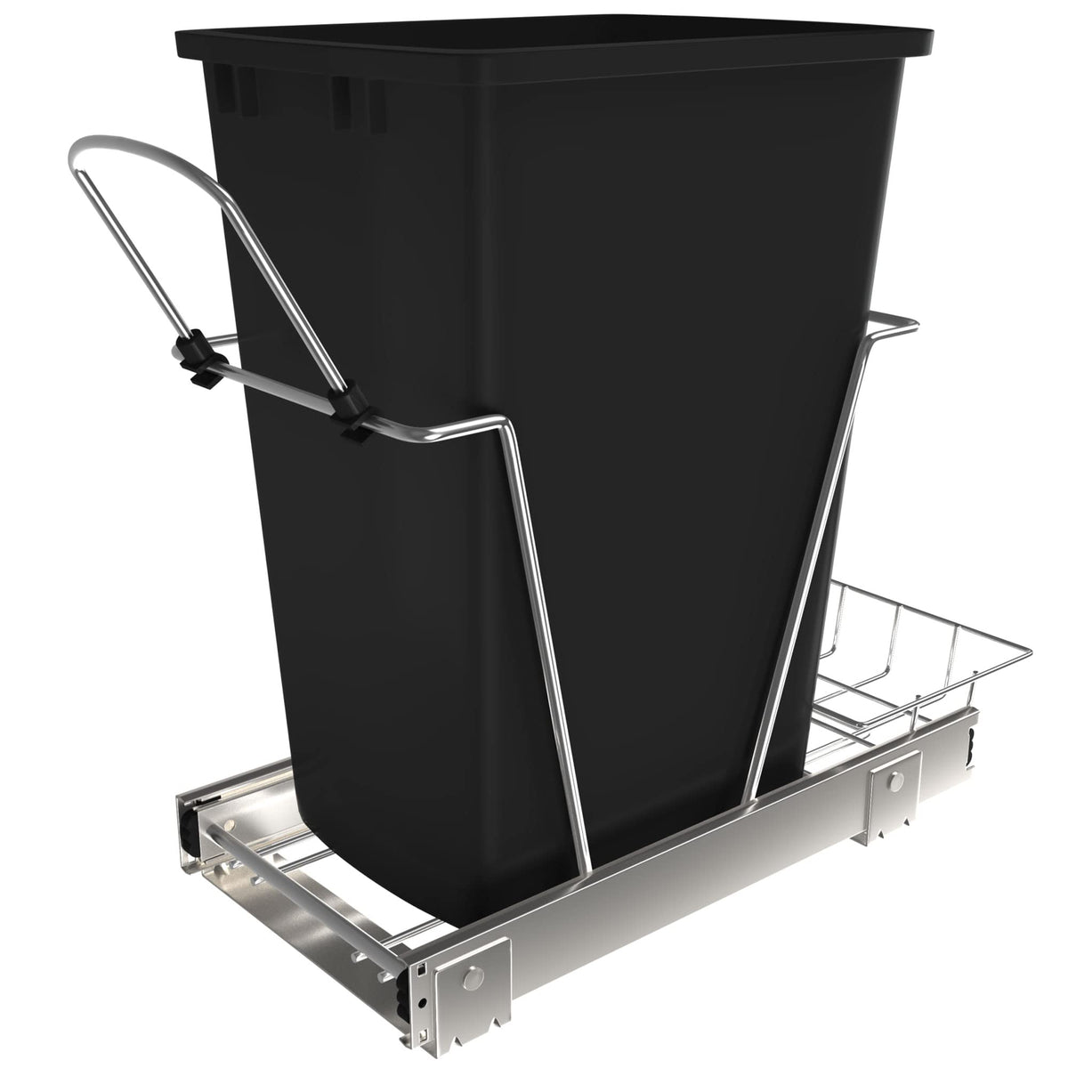 Rev-A-Shelf Pullout Trash Can for Under Kitchen Cabinets 35 Qt 12 Gallon Garbage Waste Recyling Bin with Full Extension Slides, 