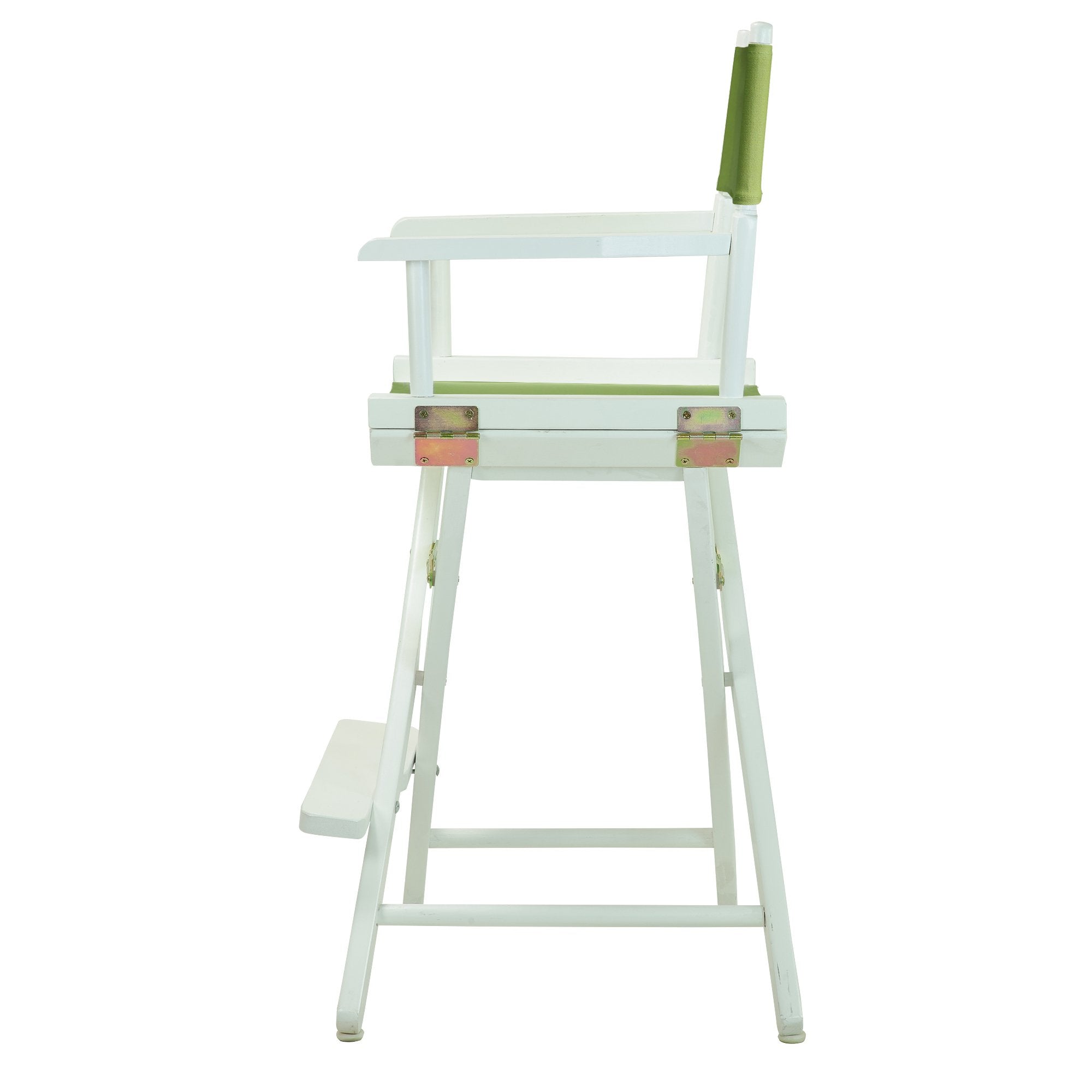 Casual Home 220-01/021-72 24" White Frame-Lime Green Canvas Director Chair Counter Height, Whiteframe