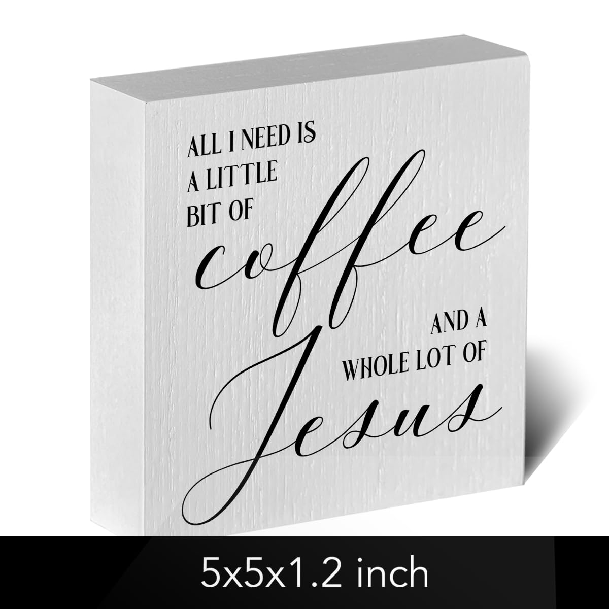 Christian Coffee Table Decor Rustic Desk Decor Coffee Station Accessories Coffee Bar Sign Farmhouse Wood Box Sign Coffee Corner