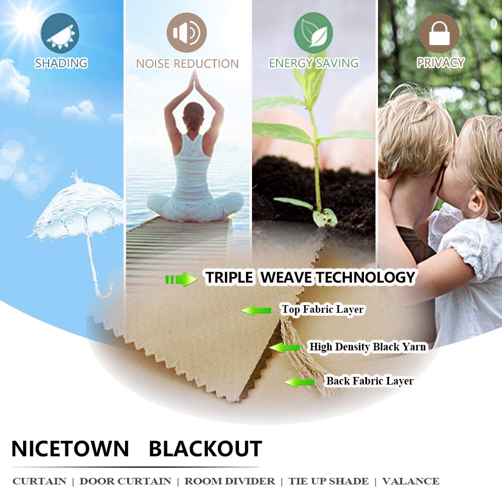 Nicetown Sound Barrier Room Divider Curtain Screen Partitions, Wide Width Grommet Top Room Dividers Ideas For Office, Loft, Dorm