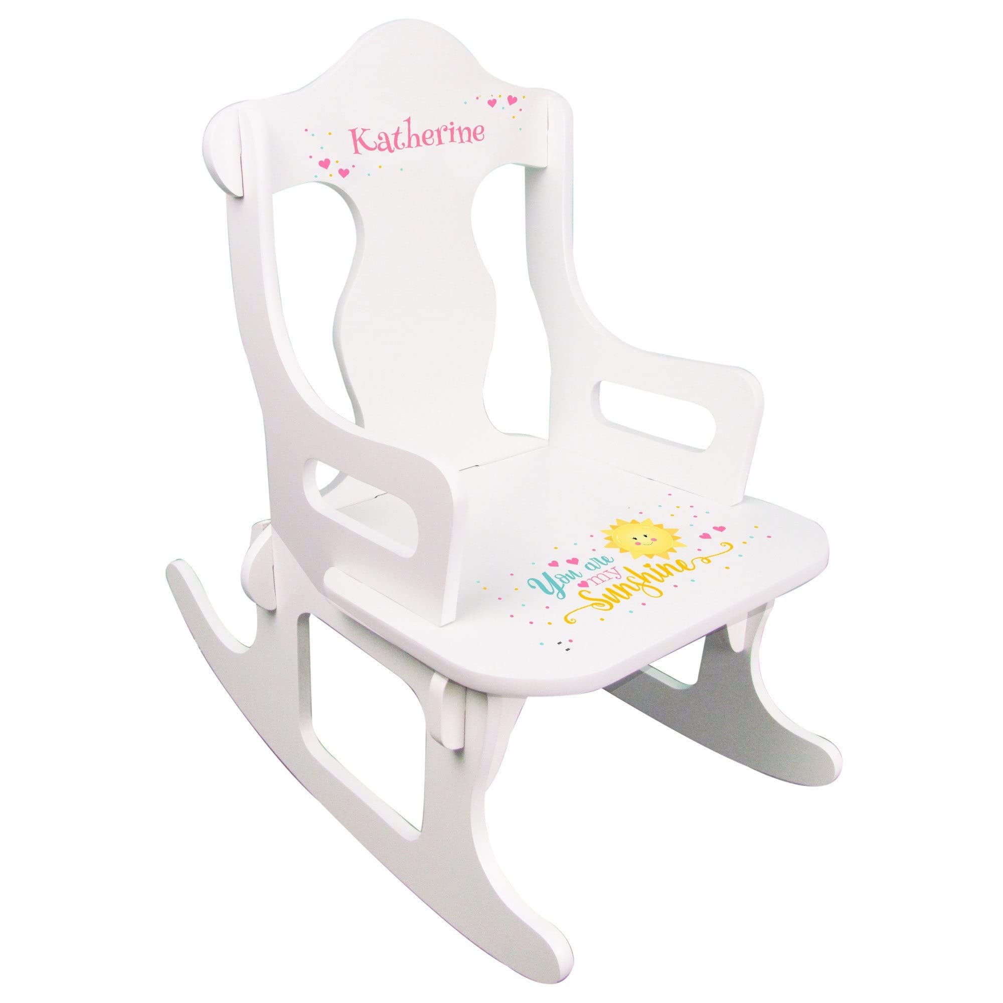 Personalized Childs Puzzle Rocking Chair (You are My Sunshine)