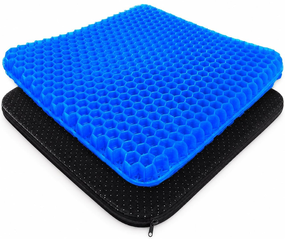 Zikamzik Gel Cushion Orthopaedic Seat Cushion | Upgraded Breathable Gel Seat Cushion With Nonslip Cover For Office Chair, Car,
