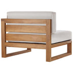 Modway Eei-4123-Nat-Whi Upland Patio Teak Wood Right-Arm Chair, Natural White