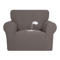 Purefit 100% Dual Waterproof Couch Cover Slipcovers For Couches And Sofas - Stretch Non Slip Fleece Sofa Covers Washable, Leakproof Furniture Protector For Kids, Pets, Dog (Chair, Taupe)
