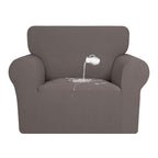 Purefit 100% Dual Waterproof Couch Cover Slipcovers For Couches And Sofas - Stretch Non Slip Fleece Sofa Covers Washable, Leakproof Furniture Protector For Kids, Pets, Dog (Chair, Taupe)