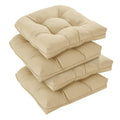 Downluxe Outdoor Chair Cushions Set Of 4 For Patio Furniture, Waterproof Tufted Overstuffed Patio Furniture Cushions, Thick Outd