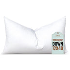 Pillowflex Synthetic Down Pillow Insert - 12X40 Down Alternative Pillow, Ultra Soft, Large Rectangle Body Sleeping Pillow, Lumba