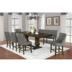 Best Quality Furniture D45-Chc2 Counter Height Chairs, Gray