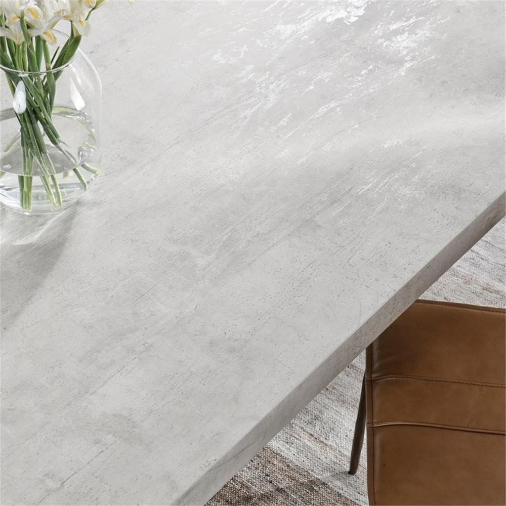 Kosas Home Durant 84" Transitional Wood Dining Table in Antique White