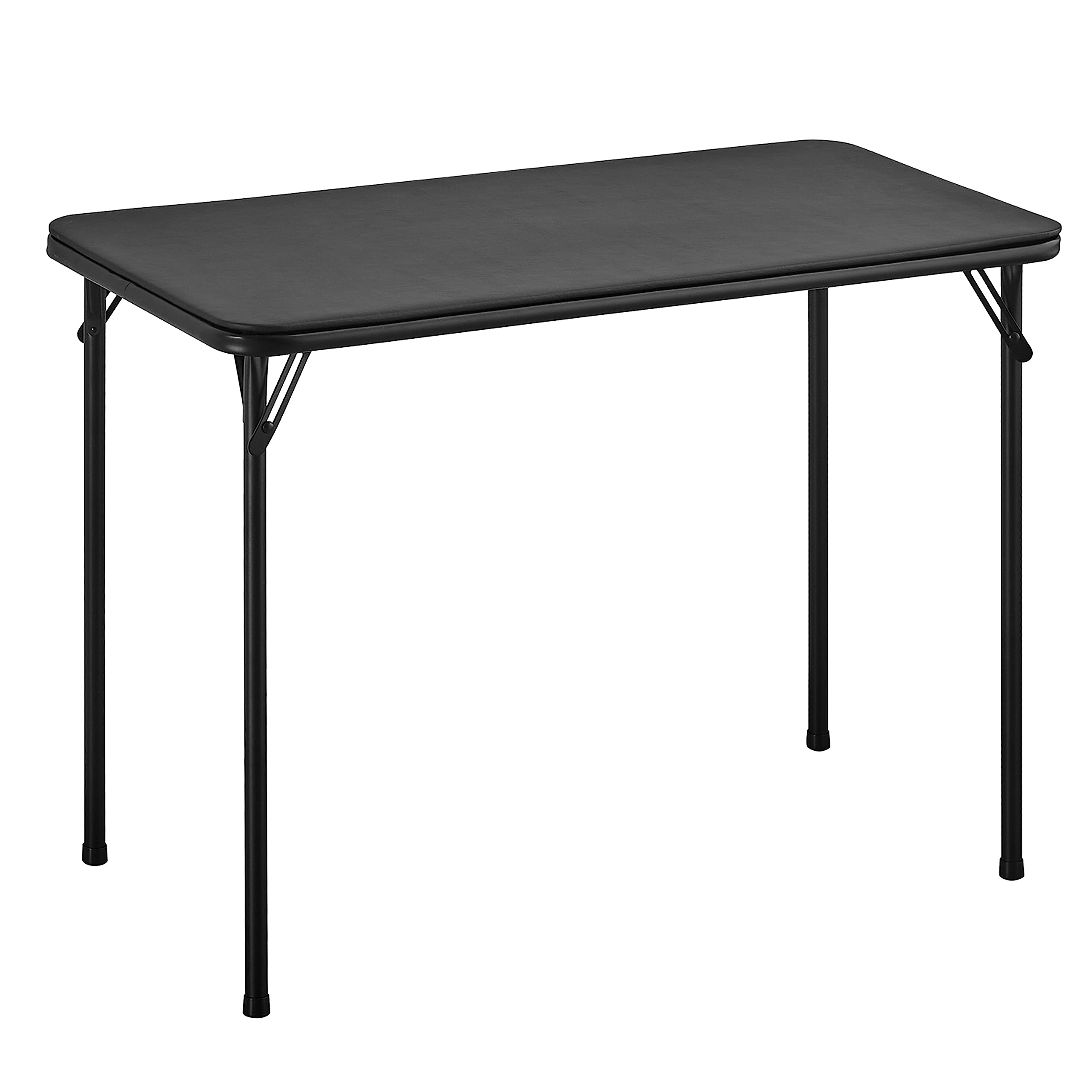 BOOSDEN Folding Table, Foldable Card Table, Foldable Desk for Outdoor & Indoor, Party, Dining, 18.3x 38.2, Black