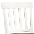 Steve Silver Co Joanna Two Tone Counter Farmhouse Chair, 24-Inch Seat Height, Schoolhouse Style, Dining Room, Kitchen, Acacia Veneers, Counter Height, 23.5" D x 20" W x 42" H, White/Ivory, Brown