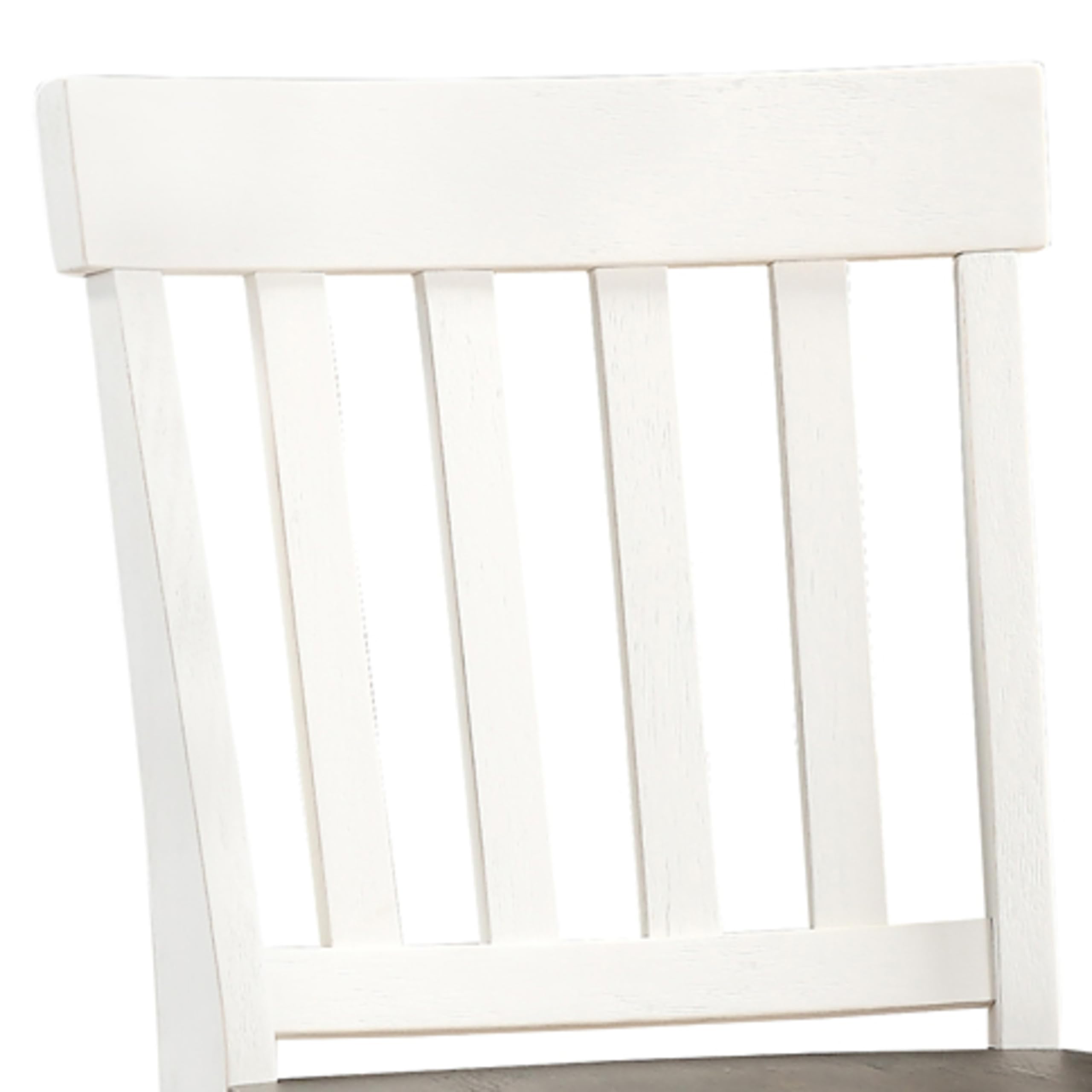 Steve Silver Co Joanna Two Tone Counter Farmhouse Chair, 24-Inch Seat Height, Schoolhouse Style, Dining Room, Kitchen, Acacia Veneers, Counter Height, 23.5" D x 20" W x 42" H, White/Ivory, Brown