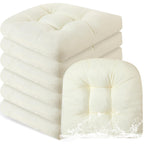 Thyle Outdoor Chair Cushions Set Of 6 Waterproof Sun Protection Square Tufted Seat Cushions Overstuffed Patio Furniture Cushions