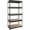 Lorell Llr61621 Riveted Steel Shelving, Black
