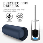 Ixo Toilet Brush And Holder, 2 Pack Toilet Brush With 304 Stainless Steel Long Handle, Toilet Bowl Brush For Bathroom Toilet-Erg