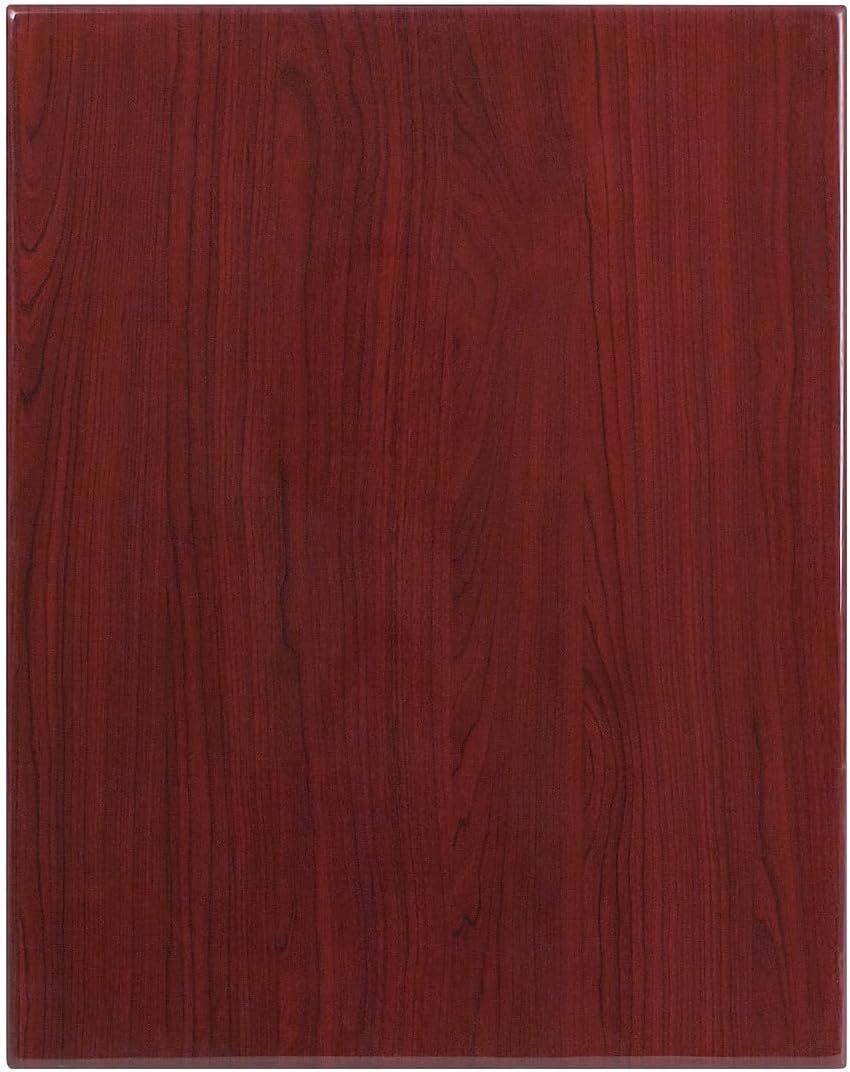 24 x 30 Rectangular High-Gloss Mahogany Resin Table Top with 2 Thick Edge