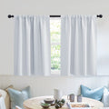 RYB HOME Short Curtains 2 Panels Set, Room Darkening Drapes Cafe Curtains Small Window Treatment for Bathroom Basement Studio Bu