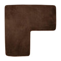 TRENDIVIBE L Shaped Bath Mat Soft Floor Carpet Comfortable Floor Rug Non Slip Absorbent Brown