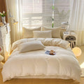 Cottonight Ivory White Comforter Set King Beige Bedding Comforter Set Off White Solid Blanket Quilts Modern Soft Breathable Mode