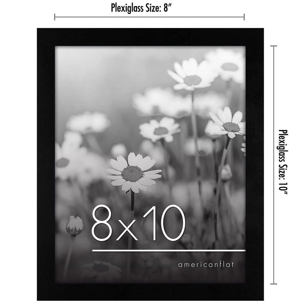Americanflat Picture Frame, 8X10, Black, 6 Count