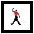 Trends International Gallery Pops Tiger Woods - Fist Pump Wall Art Wall Poster, 12 x 12, Black Frame Version