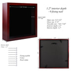 1Dot2 8X8 Shadow Box Frame With Linen Back, Pine Wood Frame With Hd Glass Display Case For Wall And Tabletop 1.2    Interior Dep