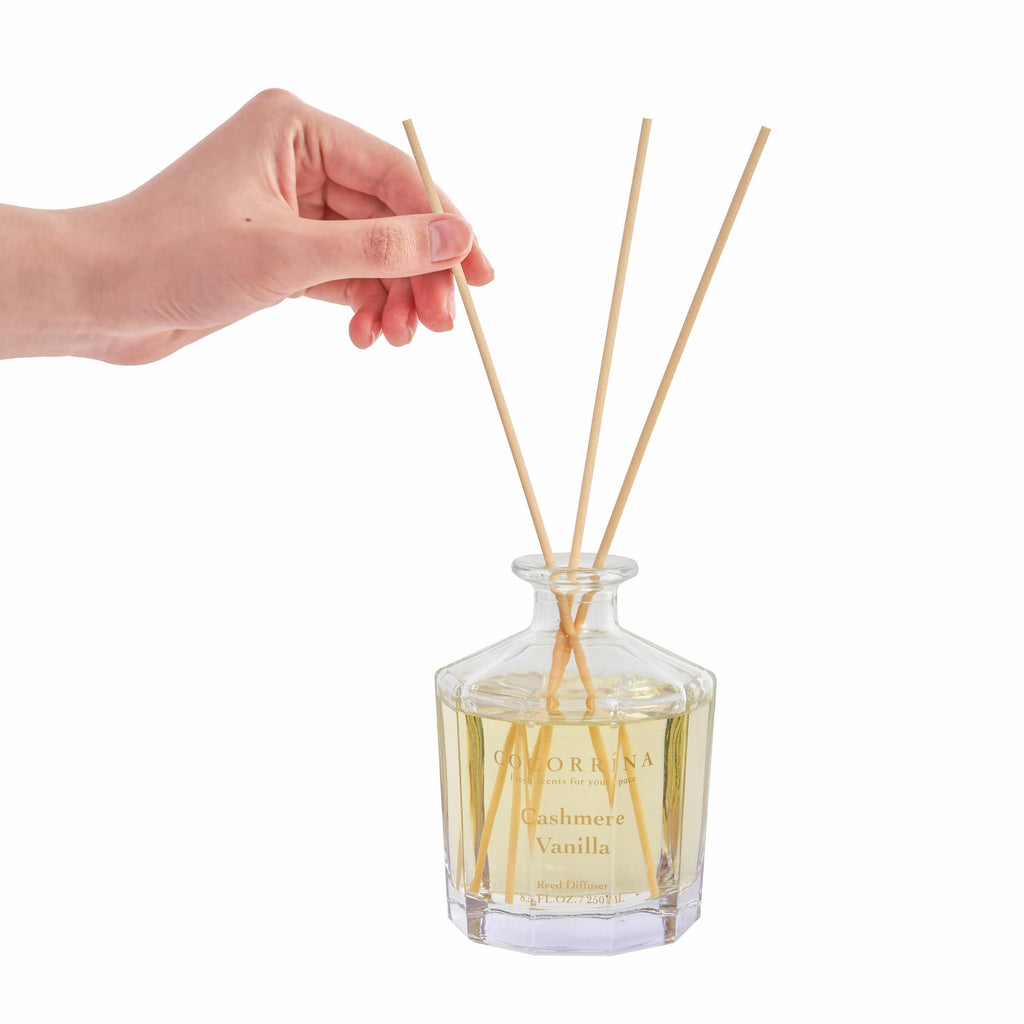 Cocorr  Na Reed Diffuser - Cashmere Vanilla Flower Reed Diffuser Set With 8 Sticks, Home Fragrance Reed Diffuser For Home Bedroo