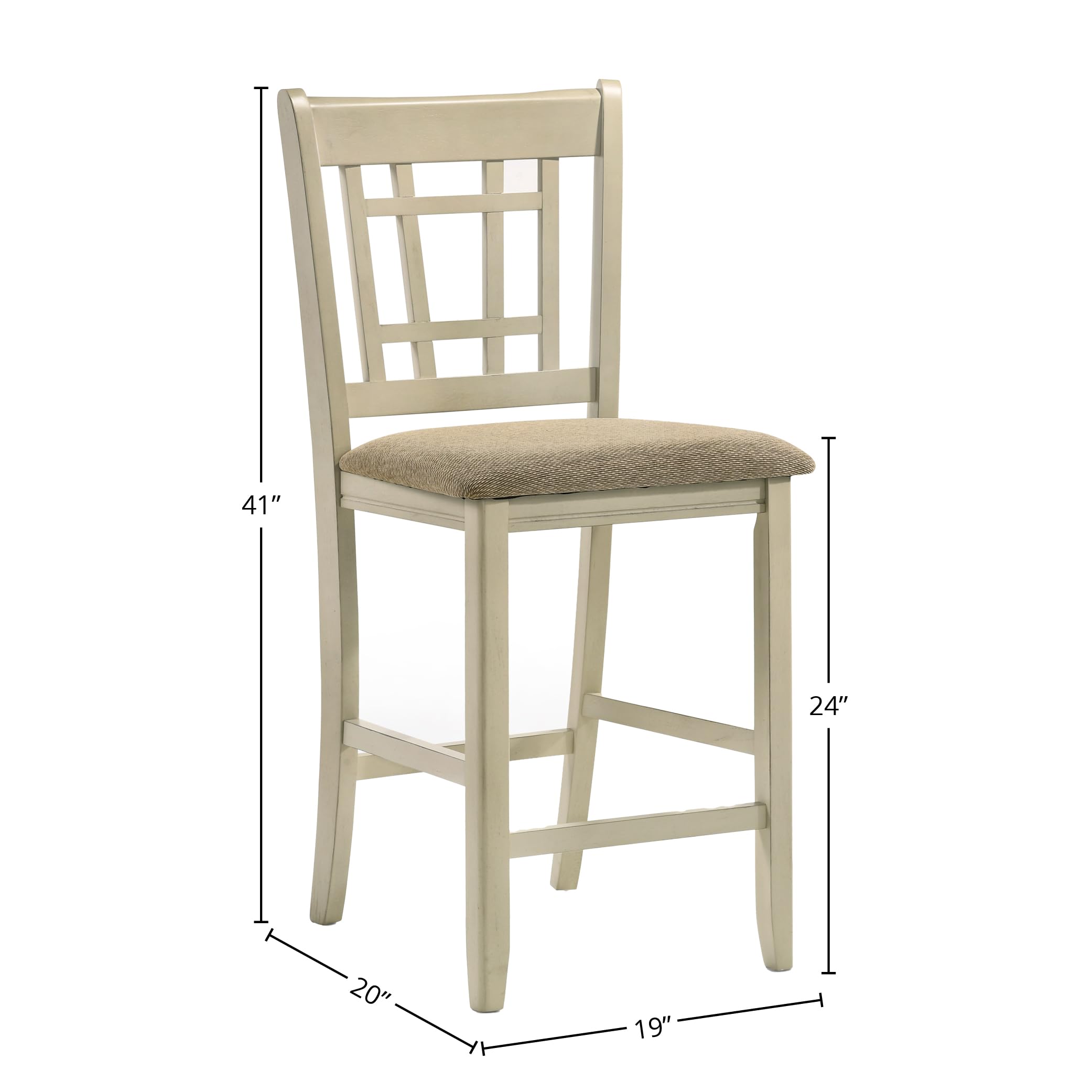 Mission Casuals Counter Stool, 24" Lattice Back(Set of 2)