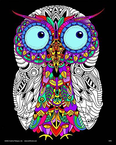 Baby Owl - Fuzzy Coloring Poster for Kids, Toddlers, Kids, Teens and Adults [Beautiful Arts and Crafts Project for All Ages] Arr