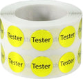 Round 'Tester' Dot Adhesive Stickers, 1/2 Inch Round Labels, 1000 Stickers Per Roll, Gold