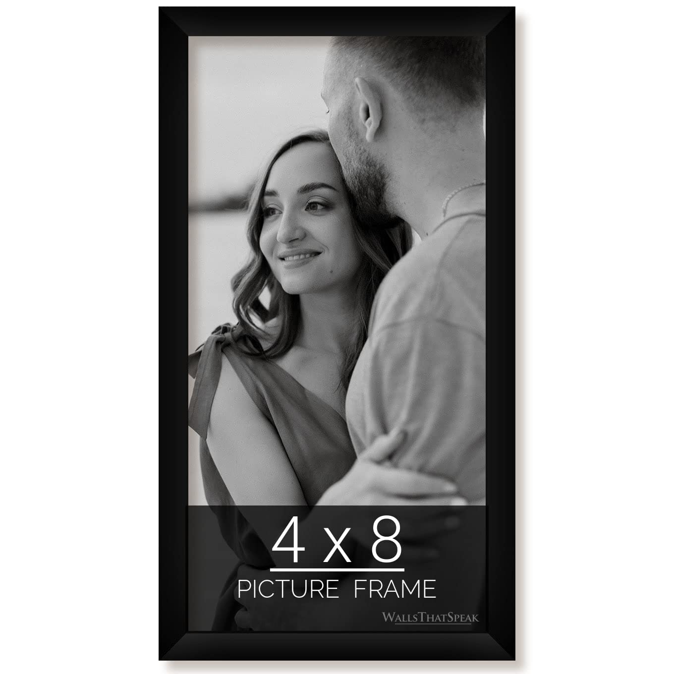 wallsthatspeak 4x8 Black Picture Frame for Puzzles Posters Photos or Artwork