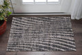 2' X 3' Black Gray And Ivory Abstract Area Rug