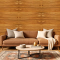 Brown 3D Embossed Striped Teak Reclaimed Wood Decorative Wall Panels